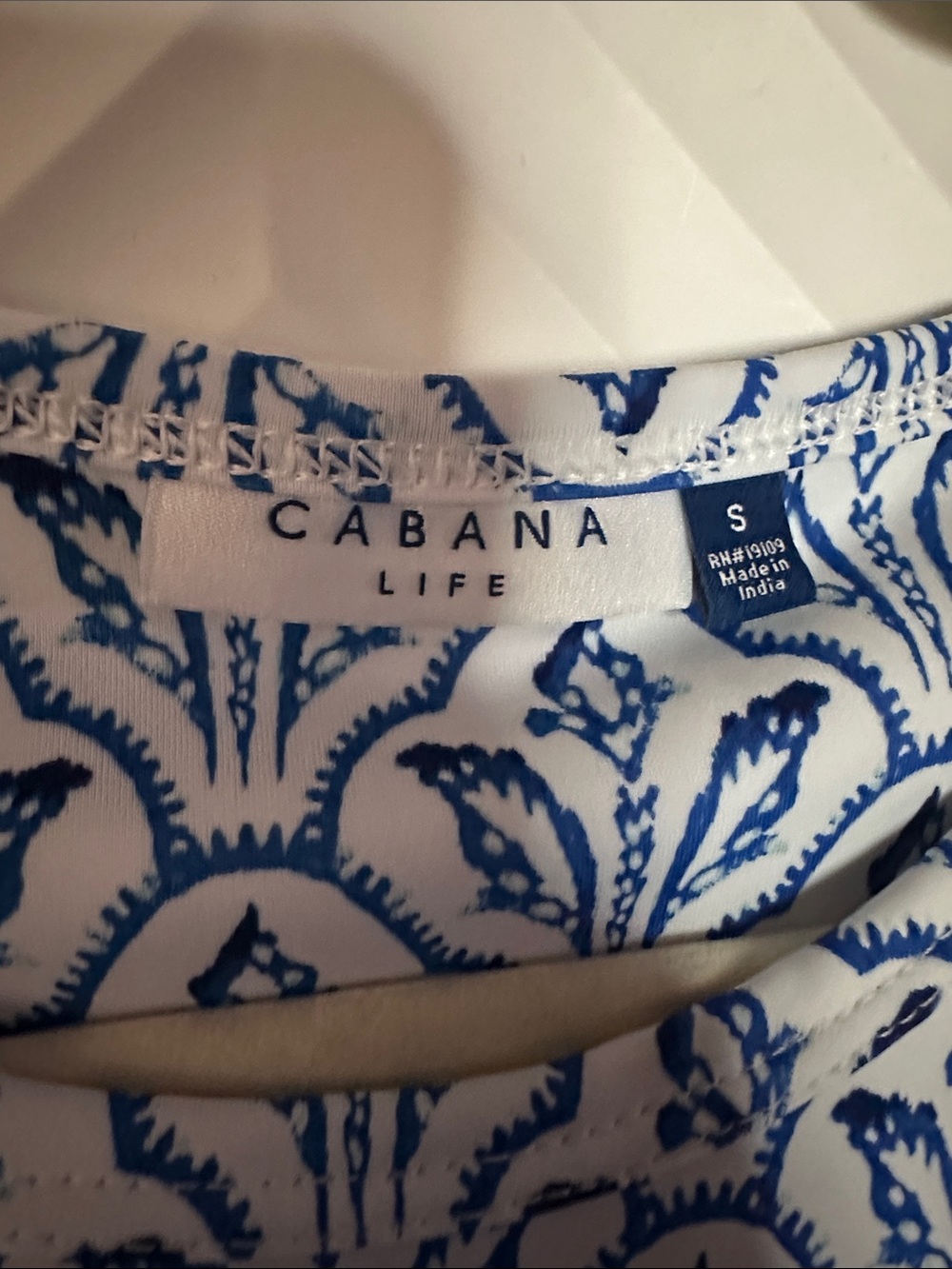 Cabana Life Blue and White Printed Mini Dress - Picture 2 of 9